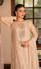 Shamooz Stitched 3 Piece Formals Collection'2025-Warm Ivory SE-043