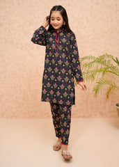 Summer Prints By Modest Kids Lawn Collection'2025-Black Rose