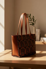 Fineur Side Rexine Canvas Tote Heritage Arch