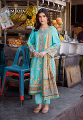 Asim Jofa Arabic Lawn Ajpl-02 Printed Arabic Lawn 3 Pcs