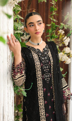 Lamhay By Shamooz Unstitched 3 Piece Luxury Chiffon Formals Suit-Siyah SU-155