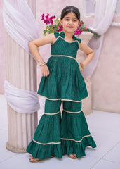 Titli By Modest Stitched 3 Piece Embroidered Cotton Lawn Gharara