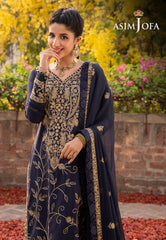 Asim Jofa Shadow Work '23 Ajsw-15 Embroidered Lawn Silk 3 Pcs