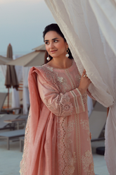 Gulmina Unstitched 3 Piece Luxury Lawn Vol-01 Suit-Pink Lilly