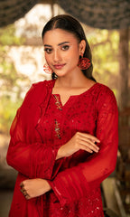 Shamooz Stitched 3 Piece Formals Collection'2025-Barn Red SE-041