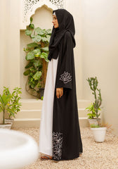 Hijabi.Pk Double-Layer Abaya with White Malai Inner