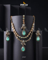 Amelia Necklace set Mint Green - Zeesy Jewellery