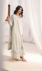 Lamhay By Shamooz Unstitched 3 Piece Luxury Chiffon Formals Suit-Cloud Gray SU-160