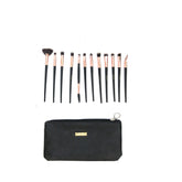 Muicin-Black Pouch Rose Gold Eye Brush Set