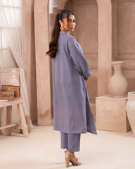 Ayla Studio Stitched SOLID ESSENTIAL CO-ORD - Aqua Gold