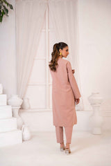 Ayla Studio Stitched SOLID ESSENTIAL CO-ORD - Blush