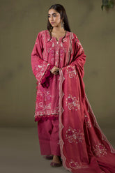 Zellbury Unstitched 3 Piece Winter Shawl Suit-WUW-30240