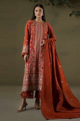 Zellbury Unstitched 3 Piece Winter Shawl Suit-WUW-30241