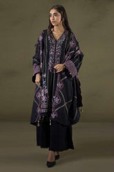 Zellbury Unstitched 3 Piece Winter Shawl Suit-WUW-30244