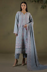 Zellbury Unstitched 3 Piece Winter Shawl Suit-WUW-30245