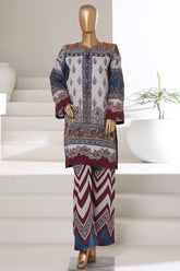 Sada Bahar Stitched Co Ords Printed Khaddar Suit-PR-30-Blue