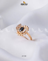 Lavender Ring Golden Black - Zeesy Jewellery