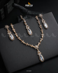 Saba Qamar Necklace Sets Golden White - Zeesy Jewellery