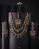 Zarqa Necklace Champagne & Black - Zeesy Jewellery