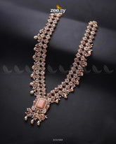 Burro's-tail Long Malla Necklace Golden Champagne - Zeesy Jewellery