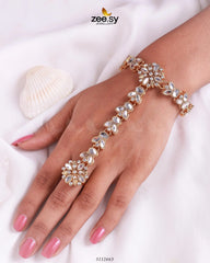 Elegant Anja Bracelet Golden White - Zeesy Jewellery