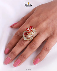 Hoya Ring Golden Red - Zeesy Jewellery