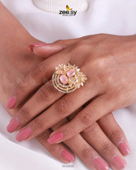 Zoya's Ring Golden Mint Pink - Zeesy Jewellery