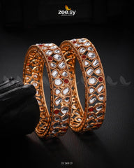 Saffron Bangles Fuchsia 2*10 - Zeesy Jewellery