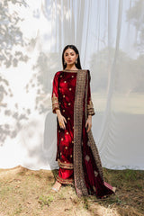 Panache Apparel Stitched Velvet Collection-Surkh