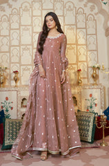 Kalidaar Frocks By Asma & Sidra Stitched Formals Suit-BROWN GIRL