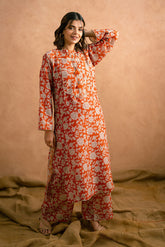 Ayla Studio Stitched PRINTED ESSENTIAL 2PC CO-ORD - Sun Flower