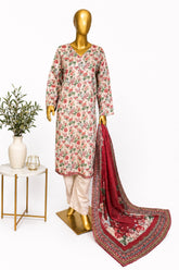 Bin Saeed Stitched 3 Piece Exclusive Printed Lawn Vol-14 Suit-LSM-3287-SKIN