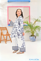 Dhaga Stitched 2 Piece Premium Cotton Lawn Kids Suit-Tiana