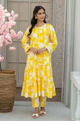 Mahroo Stitched 2 Piece Maxi Summer Collection'2025-T-FRK-001