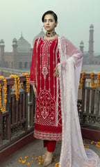Shamooz Stitched 3 Piece Formals Collection'2025-Crimson SEM-0779