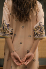 Everywear by Qariney Stitched 2 Piece Collection'2025-Beige Blossom