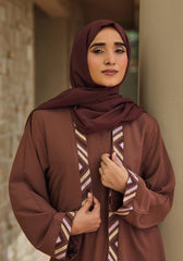 Abaya.Pk Brown Embroidery with Inner Abaya | Velora