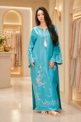 Dhaga Stitched Solid 2 Piece Emb Formals Suit-Ice grass