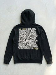 Urban Cut Crew Words Hoodie | Double Layer Cotton
