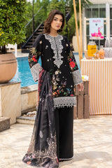 Mojito By Meeral Unstitched 3 Piece Lawn Collection'2025-Black - Zestel