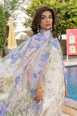 Mojito By Meeral Unstitched 3 Piece Lawn Collection'2025-Offwhite - Tropelle