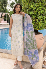 Mojito By Meeral Unstitched 3 Piece Lawn Collection'2025-Offwhite - Tropelle
