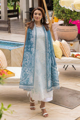 Mojito By Meeral Unstitched 3 Piece Lawn Collection'2025-Aqua - Fizzora