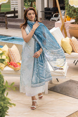 Mojito By Meeral Unstitched 3 Piece Lawn Collection'2025-Aqua - Fizzora