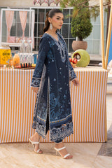 Mojito By Meeral Unstitched 3 Piece Lawn Collection'2025-Navy Blue - Blue Mirage