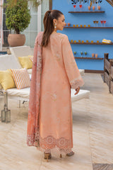 Mojito By Meeral Unstitched 3 Piece Lawn Collection'2025-Peach - Flayme