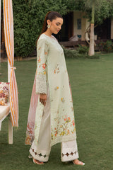 Mojito By Meeral Unstitched 3 Piece Lawn Collection'2025-Pista - Floral Mirage