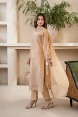 Anaya Noor By Zebtan Unstitched 3 Piece Luxury Formals Suit-AN-09