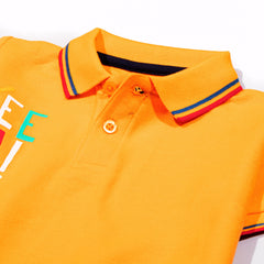 Kjunction Boys Half Sleeves Polo T-Shirt (Yee-ha)