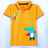 Kjunction Boys Half Sleeves Polo T-Shirt (Yee-ha)